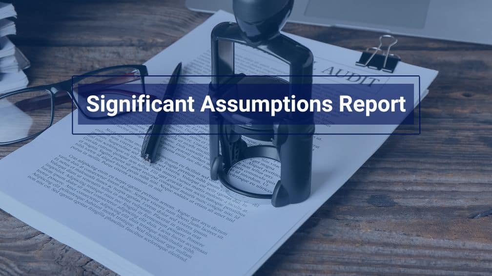 What is a Significant Assumptions Report
