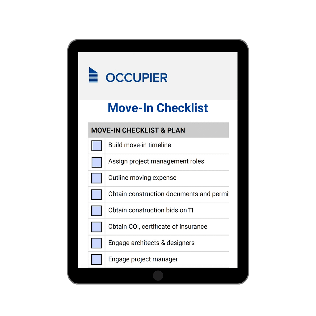 Commercial Move-in Checklist