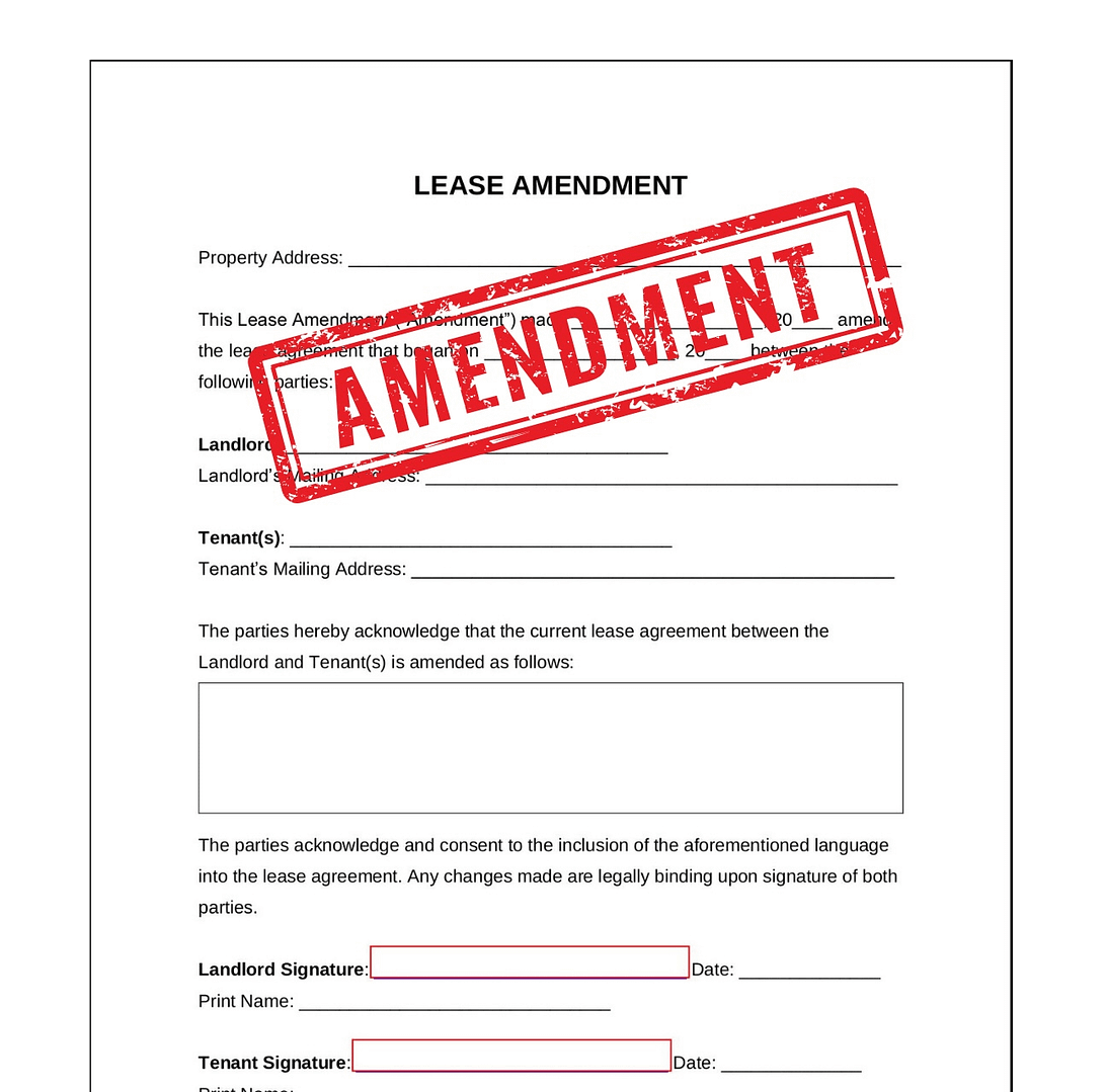 Lease Amendment Services - Document sq