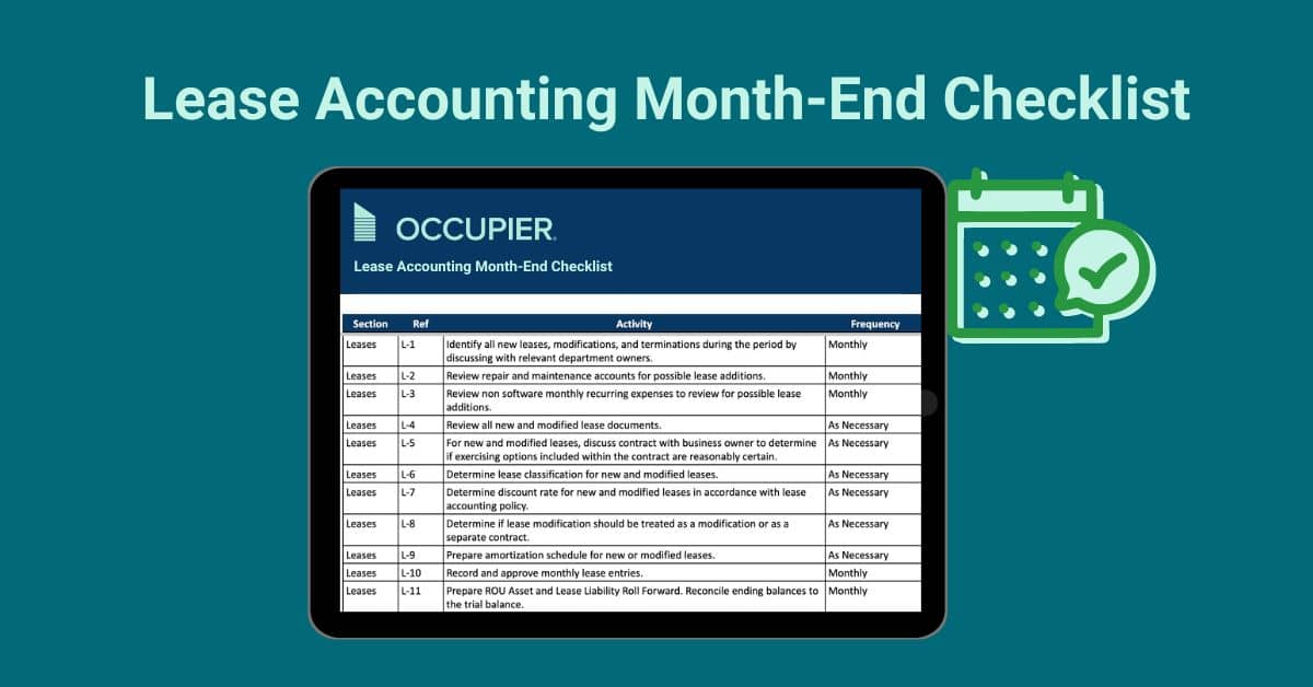 Lease Accounting Month-End Checklist