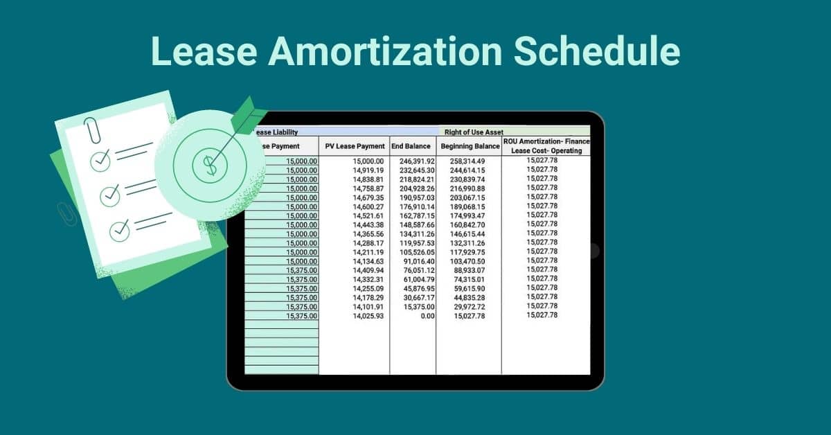 amortisation schedule excel template