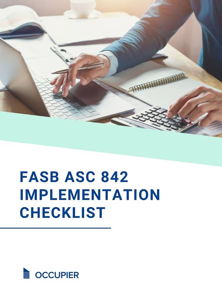 Occupier ASC 842 Implementation Checklist